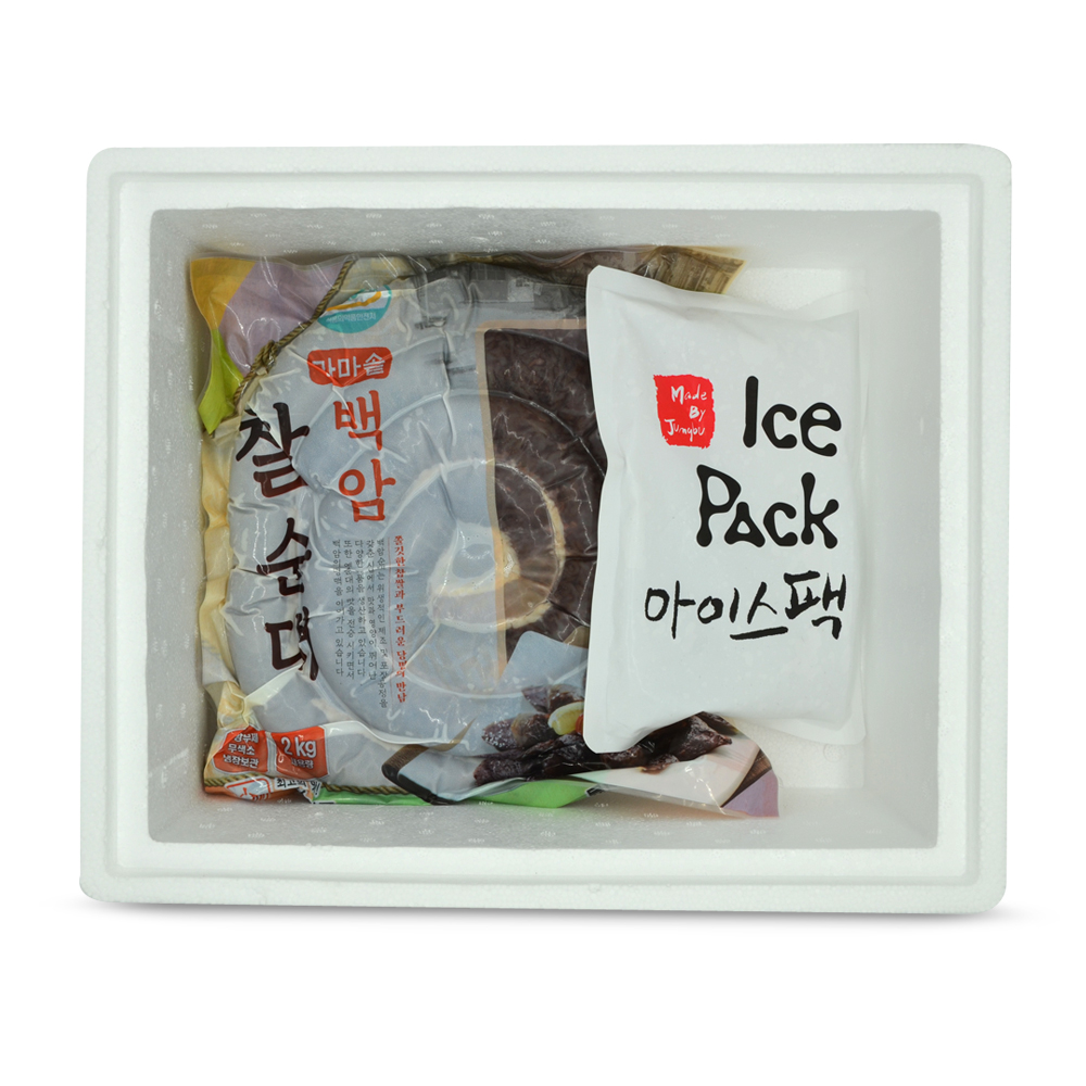 가마솥 찰순대 2kg 백암순대 간 허파